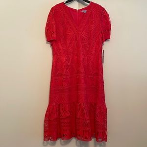 Antonio Melani George Short Sleeve Lace A-Line Dress